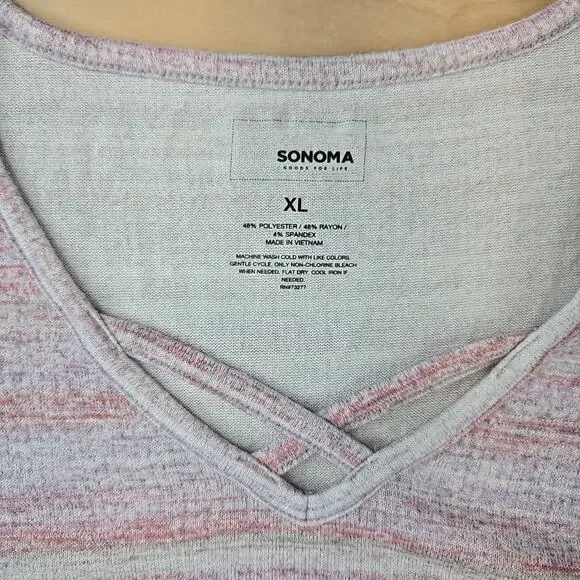 Sonoma Kohls Lot of 3 Women's Short Sleeve Henley Tops XL - Picture 9 of 16